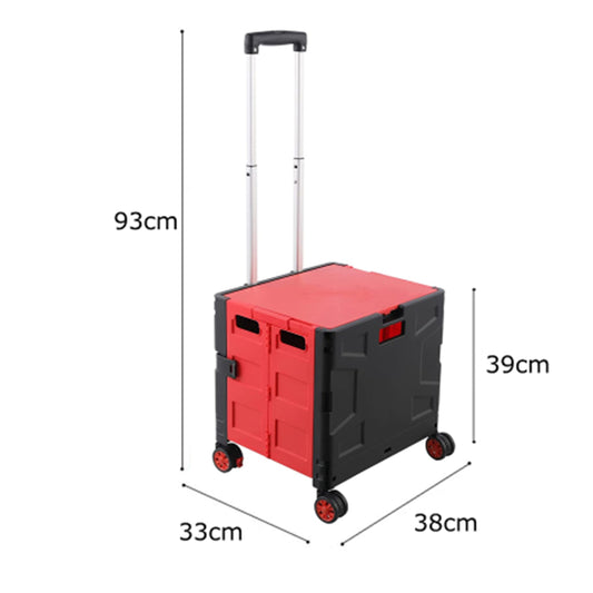 STORFEX Foldable Shopping Utility Cart with 360° Rotate Wheel