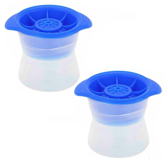 Pack of 2 Sphere Shape Ice Molds Quick Release Ice Ball Maker for Cocktail