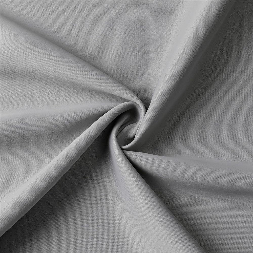 COMFEYA Grommet Top Doorway Curtain - Room Darkening Thermal Insulated Curtain - 198x132cm - Gray