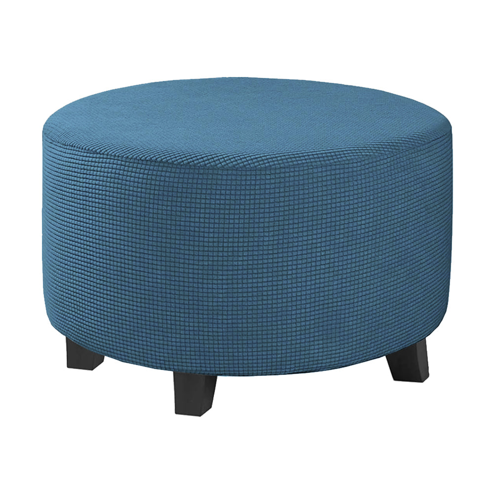 COMFEYA Round Ottoman Cover - Stretch Ottoman Slipcover Furniture Protector for Round Ottomans