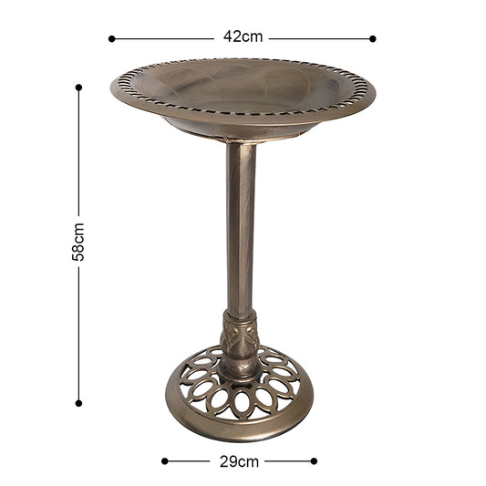 GREENHAVEN Antique Style Resin Outdoor Garden Bird Bath