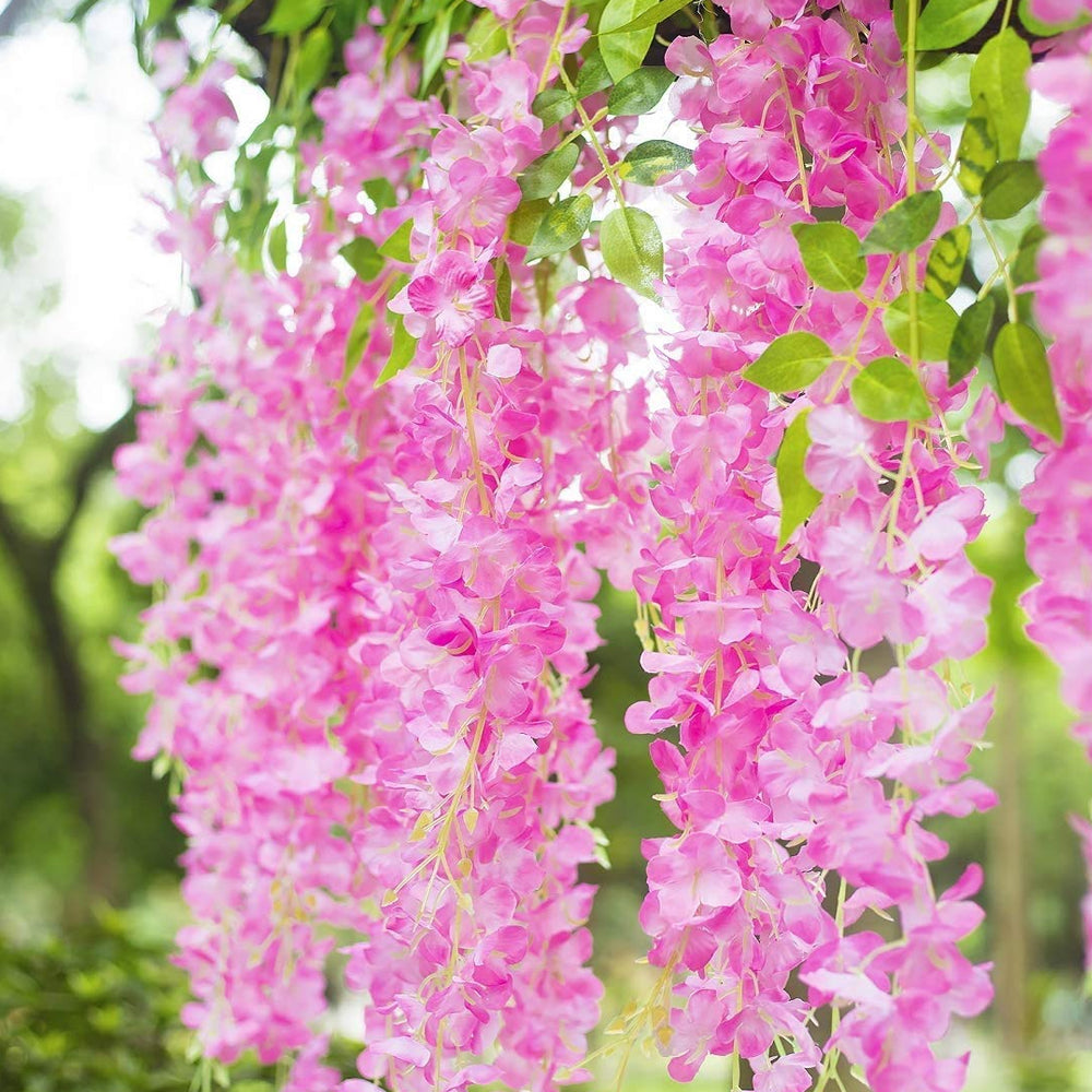 Artificial Hanging Silk Garland Vine Flowers Garden Decoration