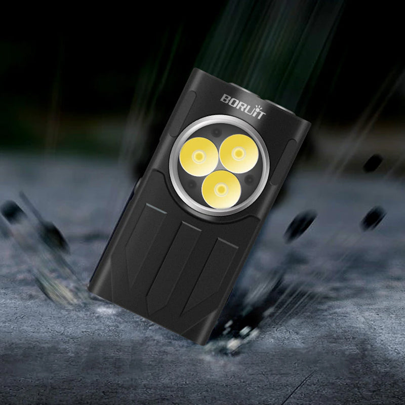 Waterproof LED Light Keychain Torch Lamp Flashlight USB Rechargeable