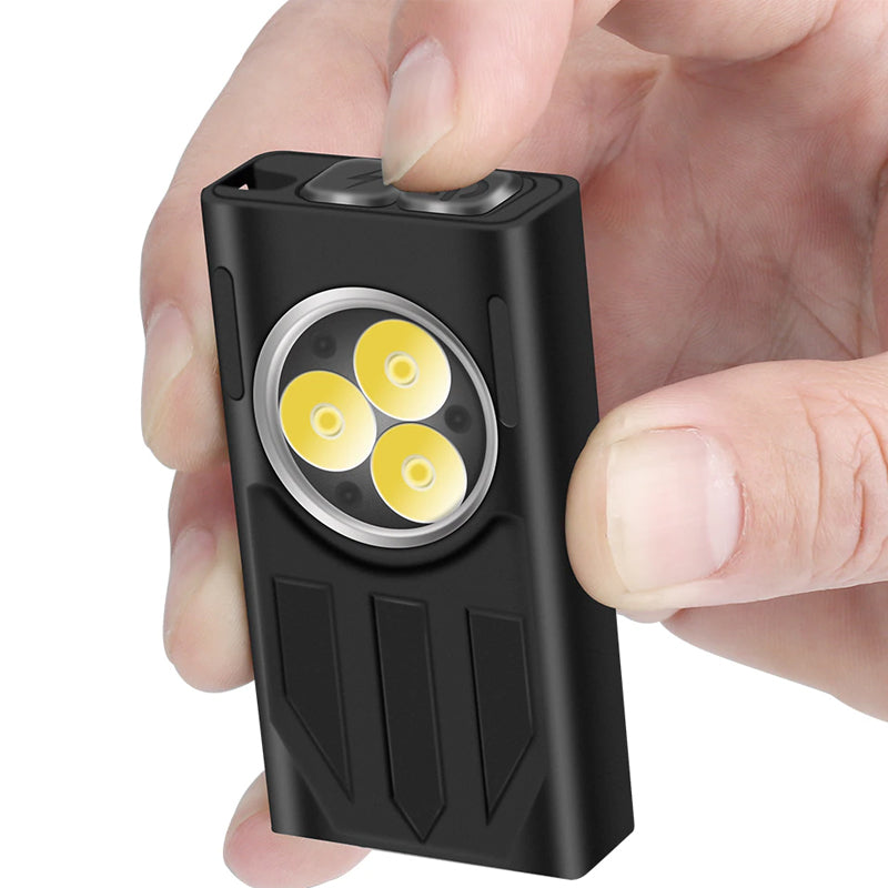 Waterproof LED Light Keychain Torch Lamp Flashlight USB Rechargeable