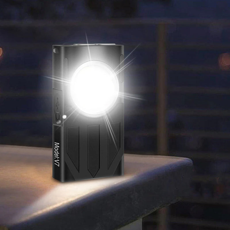 Waterproof LED Light Keychain Torch Lamp Flashlight USB Rechargeable