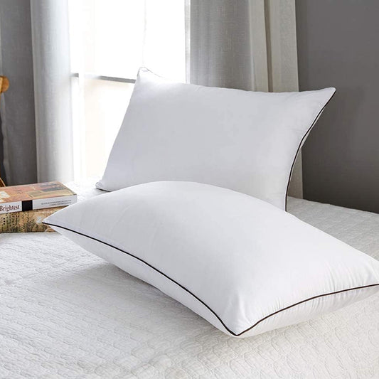 Pack of 2 Hotel Quality Comfortable and Washable High Support Medium Firm Pillows