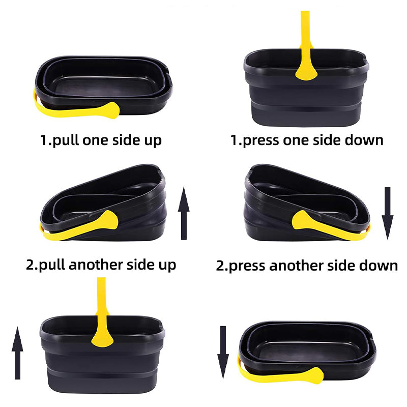 Collapsible Plastic Mop Washing Bucket Fit Sponge Mop Flat Mop Cotton Mop