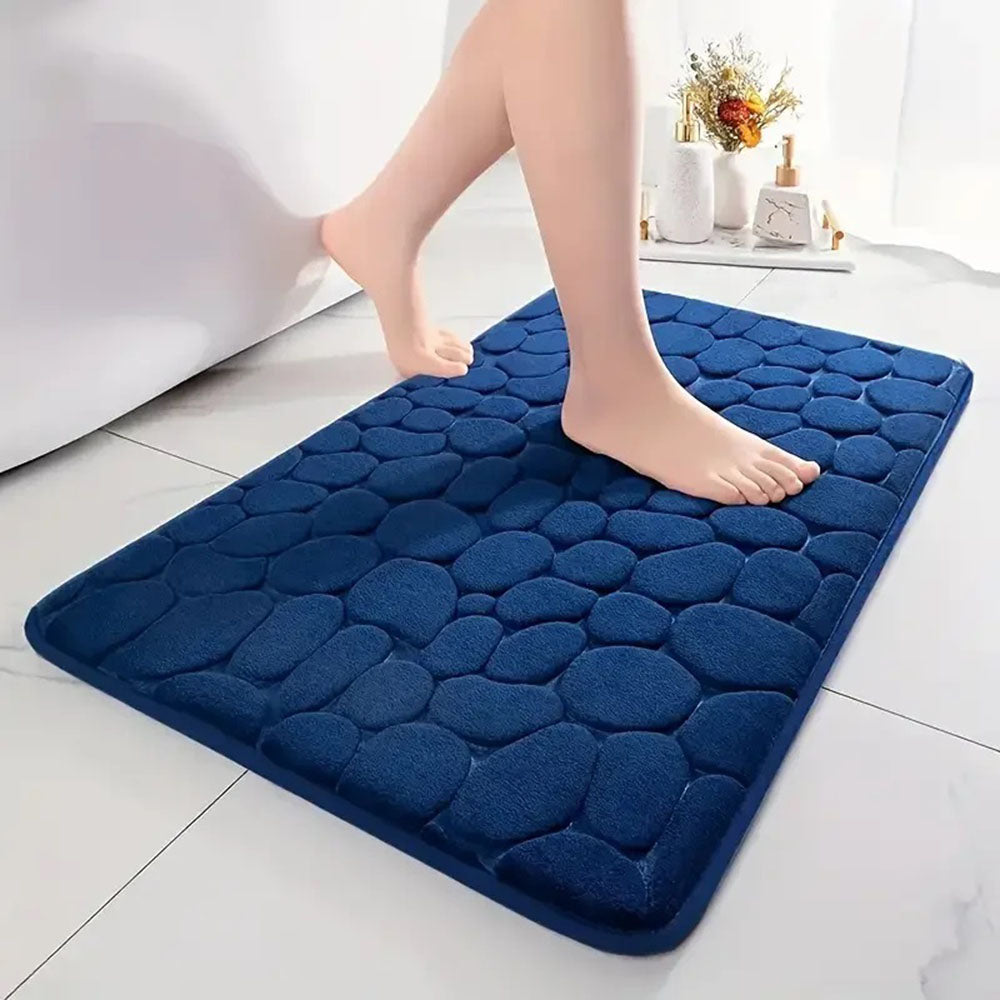 Cobblestone Design Quick Drying 3D Non-Slip Bath Mat