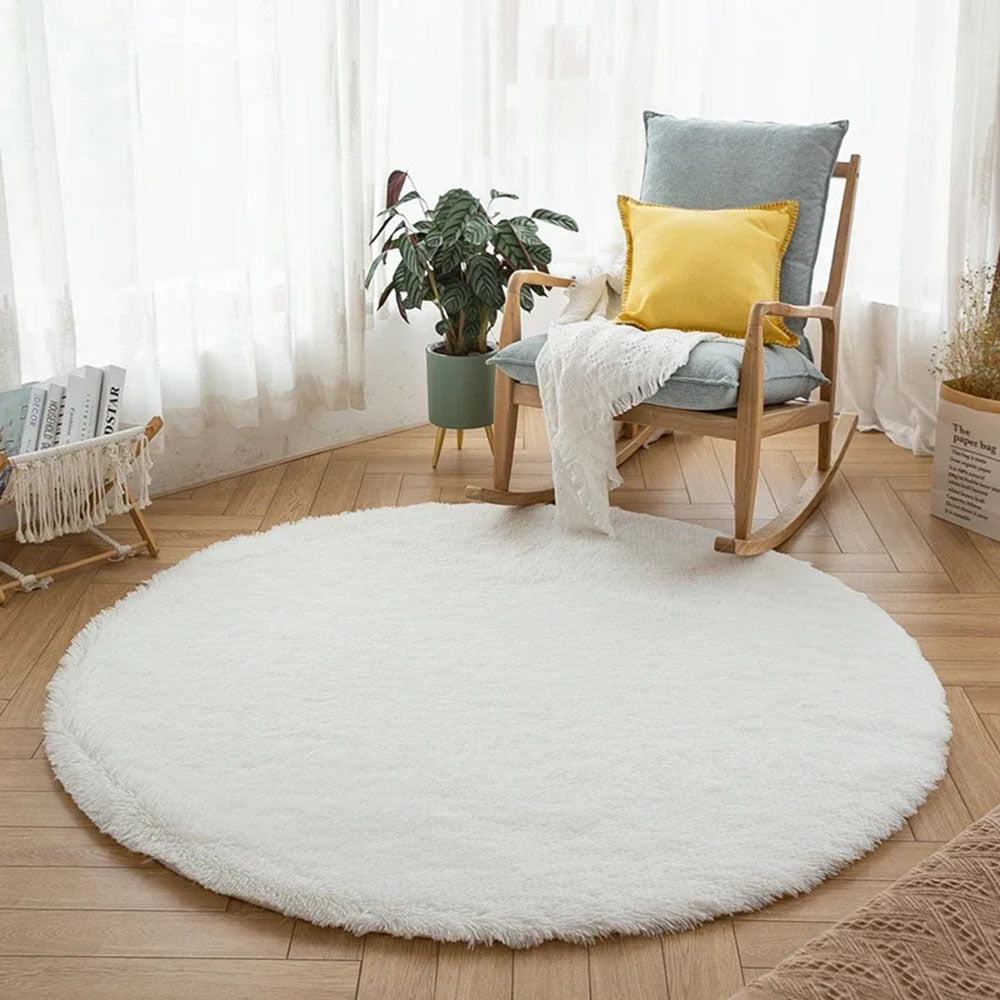 Super Soft Plush Round Rug Mat Fluffy Salon Thick Pile Carpets