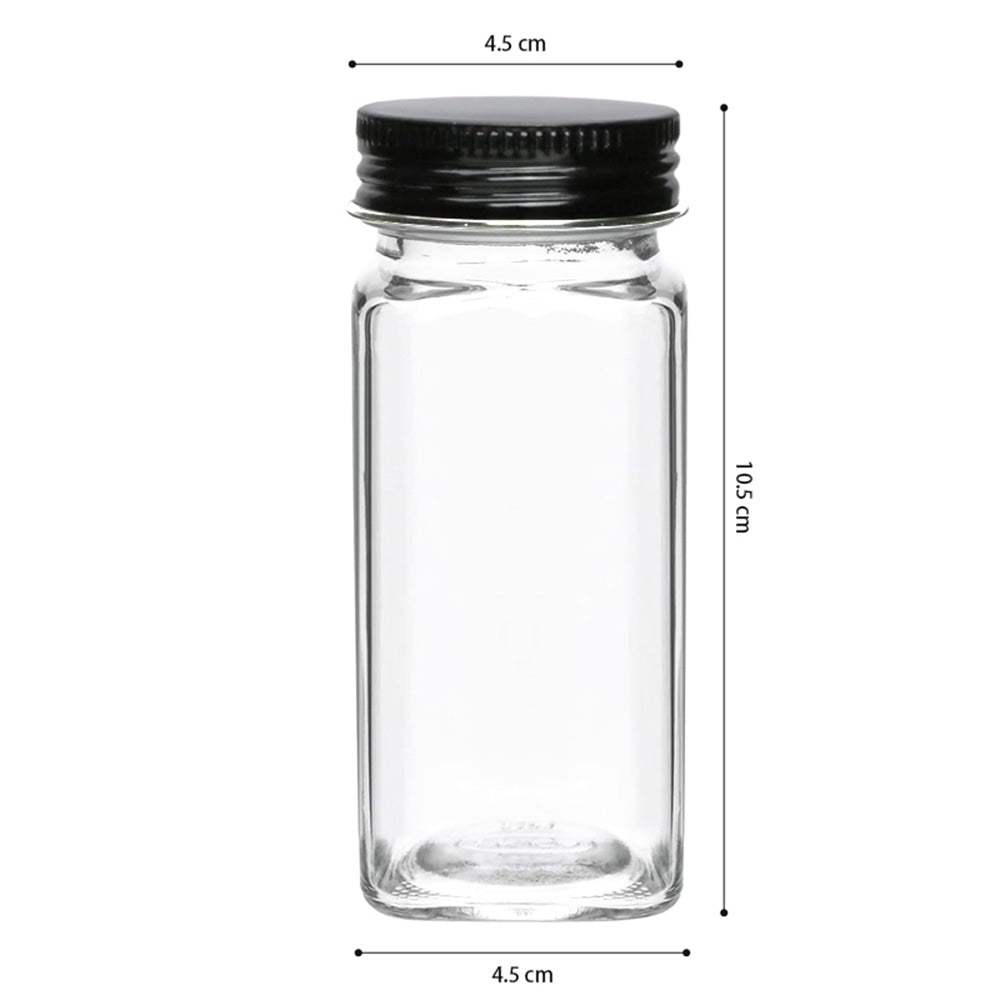 STORFEX 12-Pack 120ml Glass Spice Jars with Labels