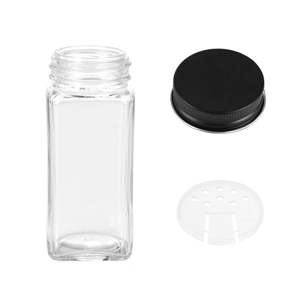 STORFEX 24-Pack 120ml Glass Spice Jars with Labels