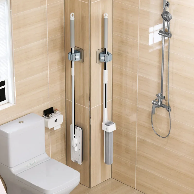 4PCS Wall Mounted Mop Organizer Holder