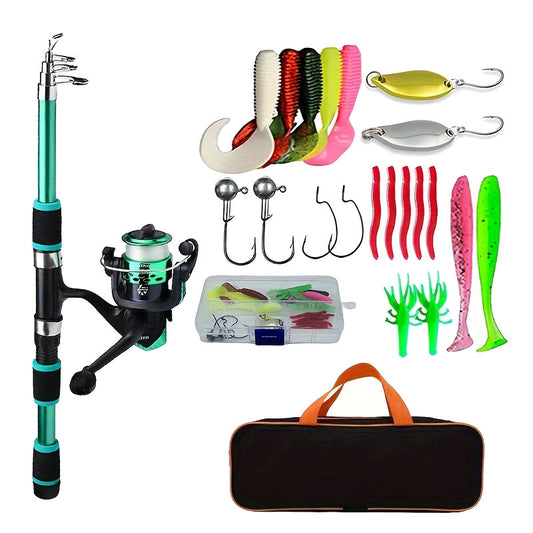 Complete Fishing Travel Pole Kit
