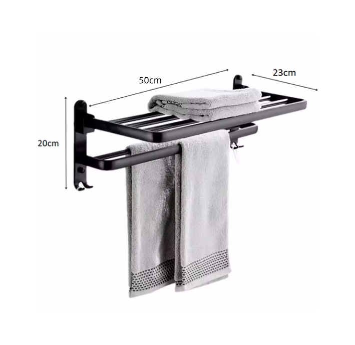 Wall Mount Foldable AluminumTowel Rack