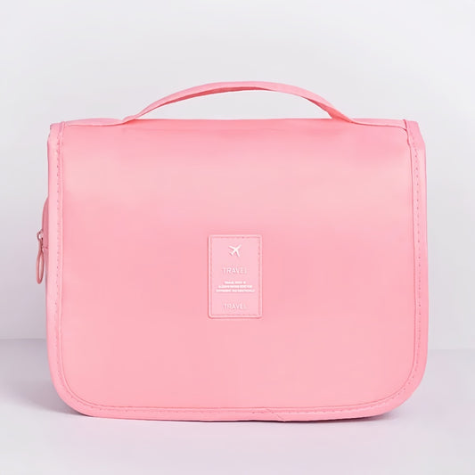 Waterproof Hanging Cosmetic Storage Bag with Mesh Pockets Hook