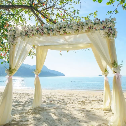 Height Adjustable Heavy Duty Wedding Ceremony Canopy Chuppah Backdrop Stand Kit