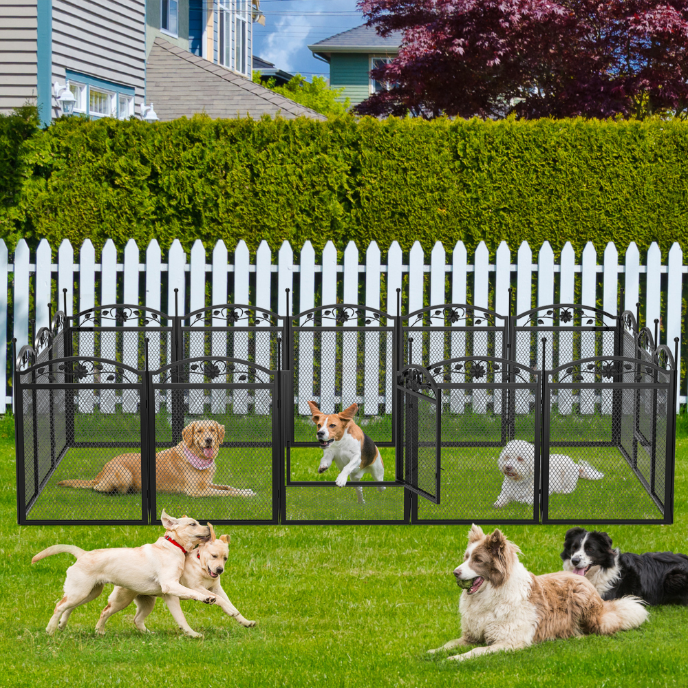 Detachable Dog Playpen Fence Puppy Kennel Cage with Waterproof Fertility Pad