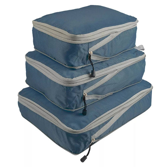 3Pcs Compressible Travel Storage Bag Suitcase Packing Cubes