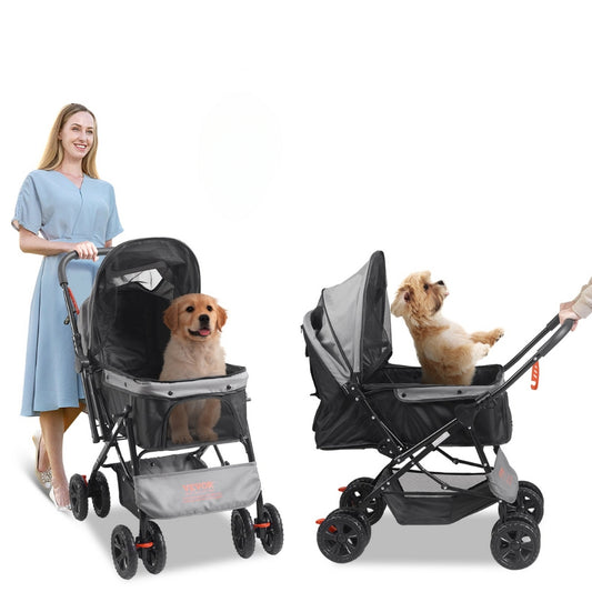 4-Wheel Pet Stroller for Dogs and Cats Perfect for Travel Exercise and Everyday Use