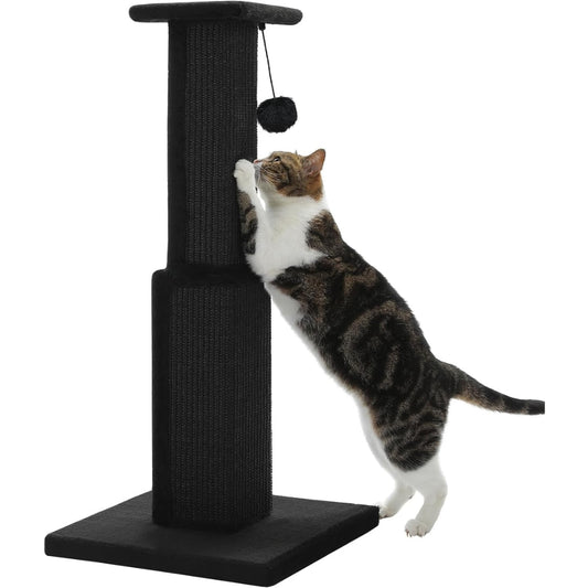 80CM Cat Scratching Post for Indoor Cat Scratcher with Nature Sisal Ball
