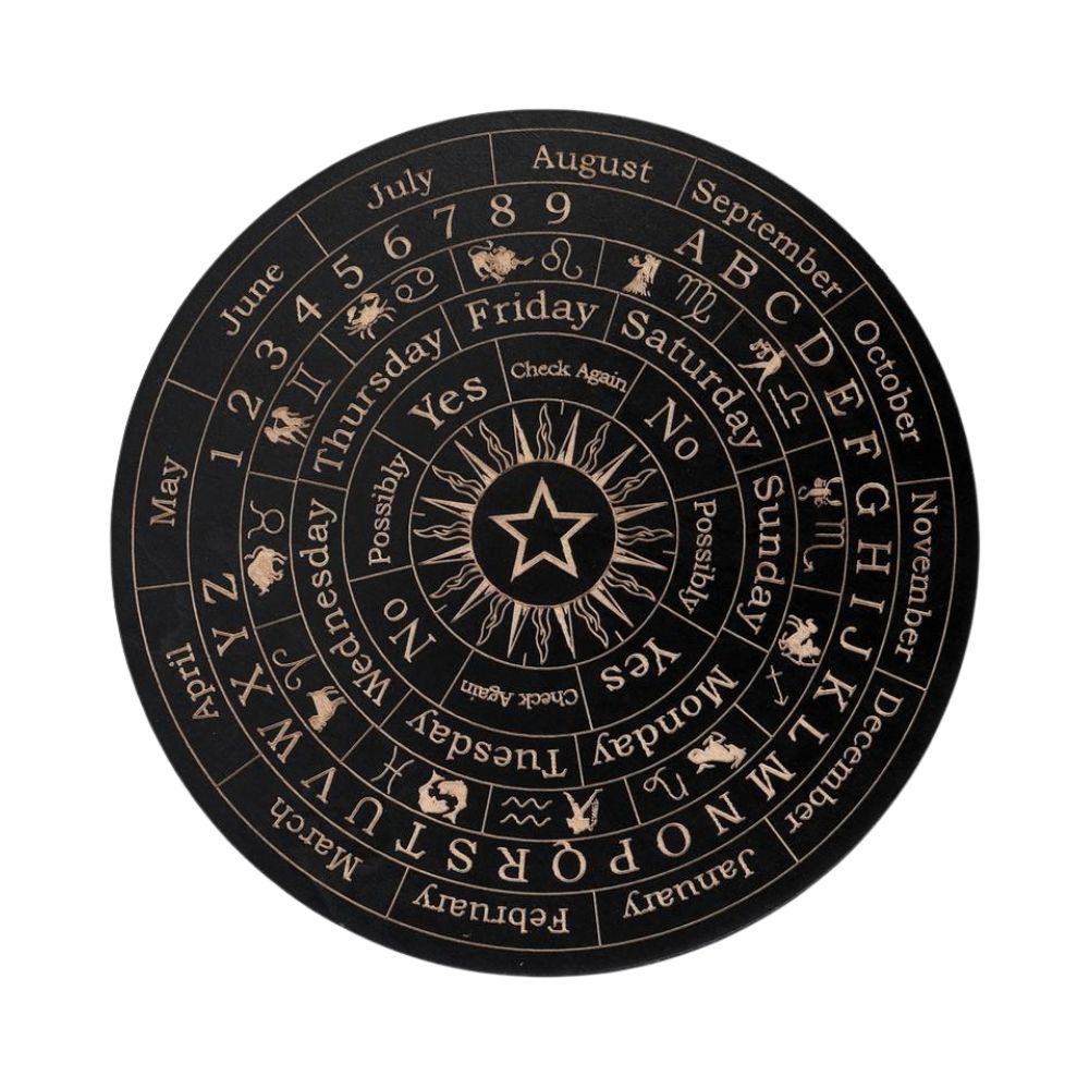 Wooden Moon and Star Pendulum Board for Metaphysical Healing and Divination
