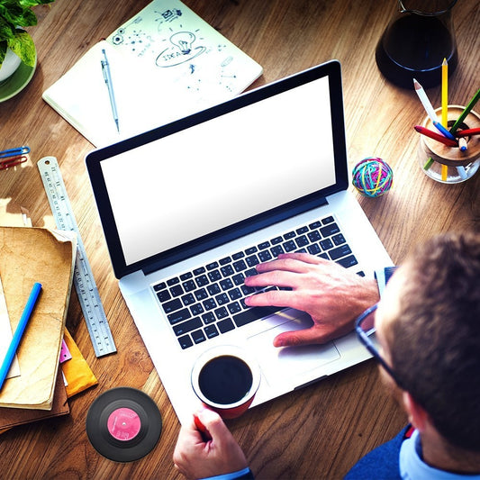 Set of 6 Colorful Retro Vinyl Record Disk Coasters for Drinks Vinyl Record Coaster Set