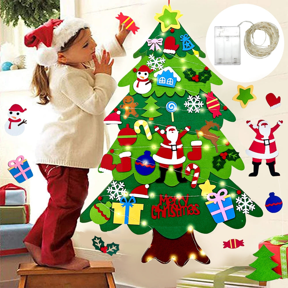 DIY Felt Christmas Tree Christmas Decoration for Home New Year Christmas Ornaments