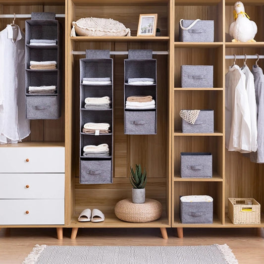 Portable Wardrobe Hanging Storage Bag Interlayer Drawer Type Clothes Hangers Holder Hanging Closet Organizer