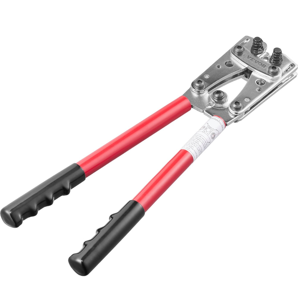 Battery Cable Lug Crimping Tool Aluminum Terminal Battery Lug Crimper with 60PCS Aluminum Ring Connectors