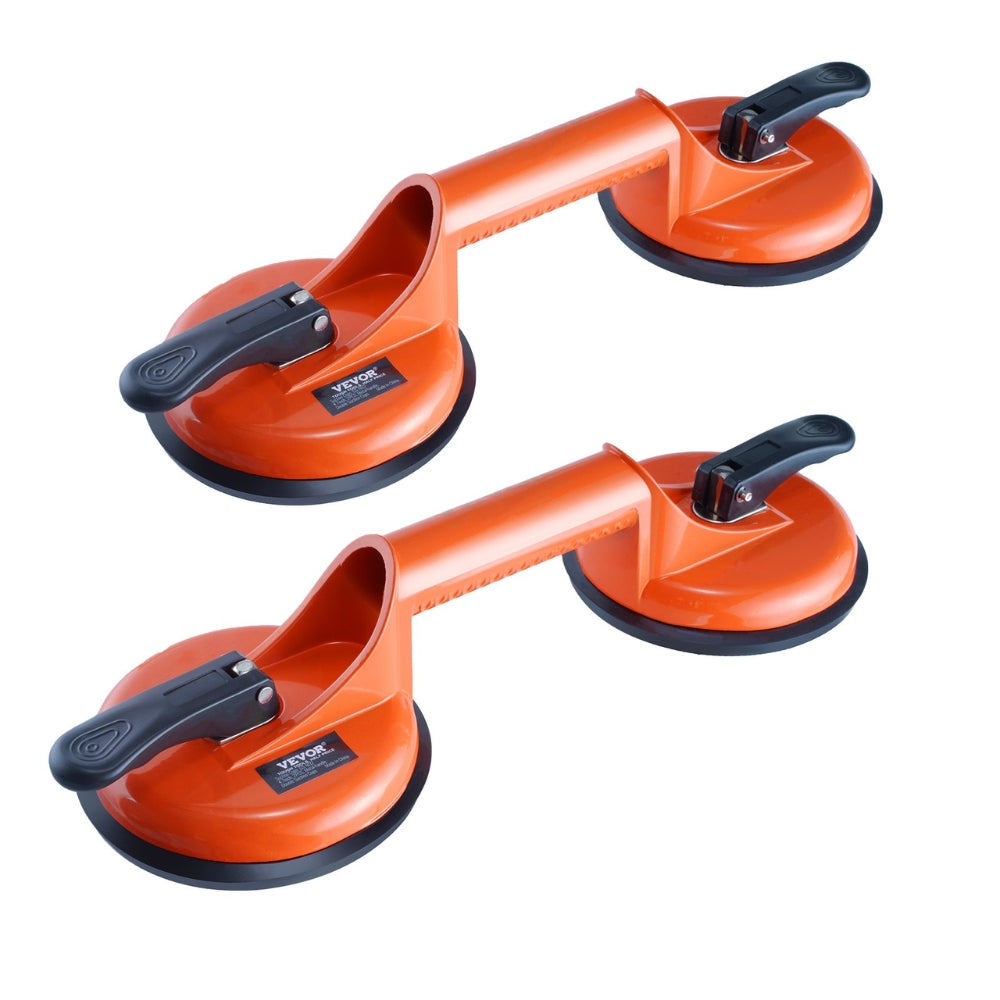 2 Pack 330 lbs Glass Vacuum Suction Cup Vacuum with Aluminum Handle