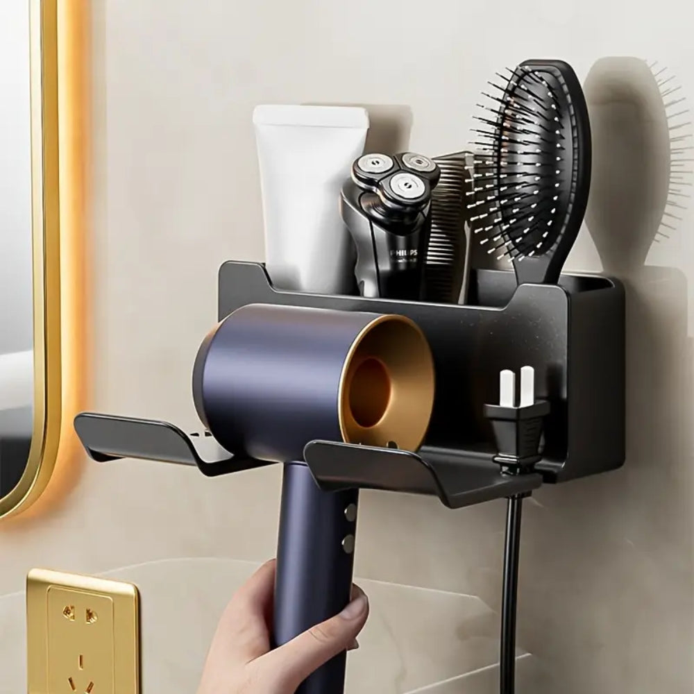 Hair Dryer Holder Wall Dryer Cradle Straightener Stand Organizer Box