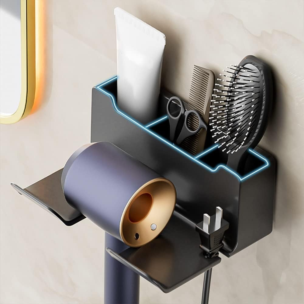 Hair Dryer Holder Wall Dryer Cradle Straightener Stand Organizer Box