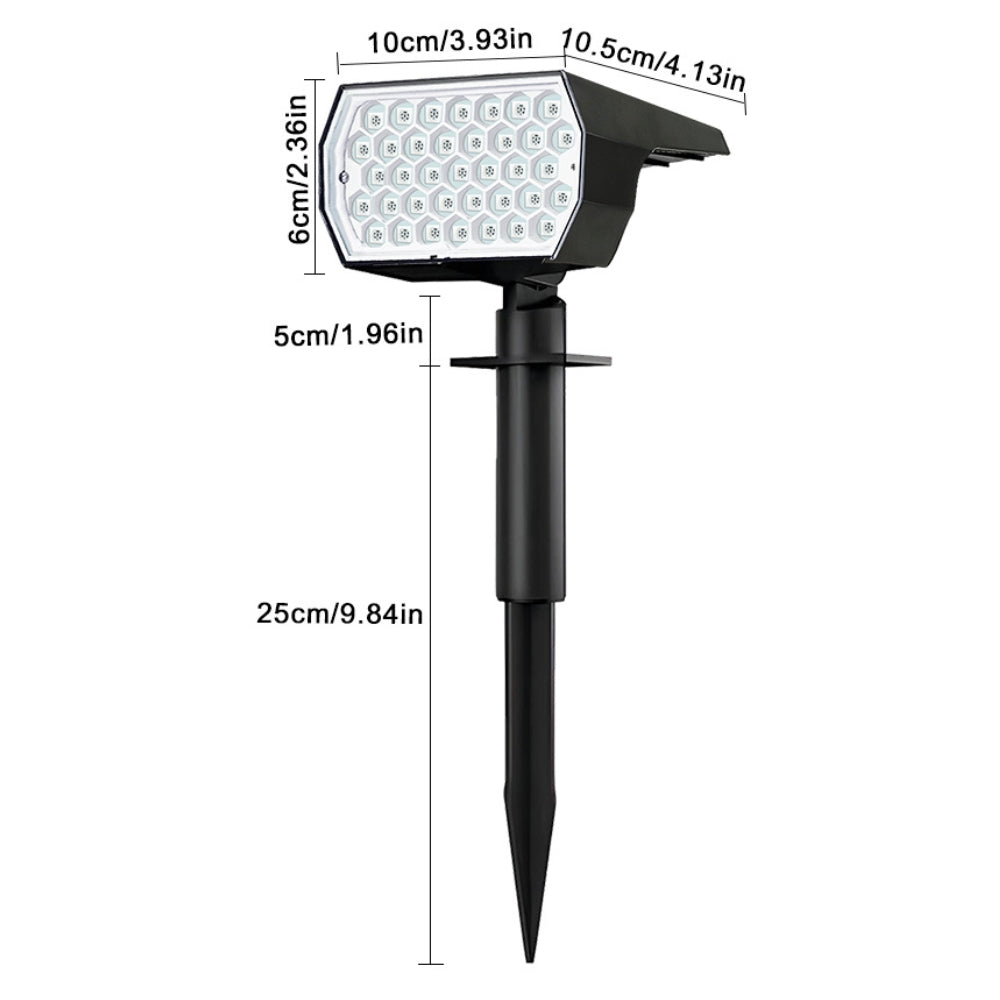 RGB Solar Spotlight Outdoor Solar Landscape Spot Powered Wall Lights Waterproof