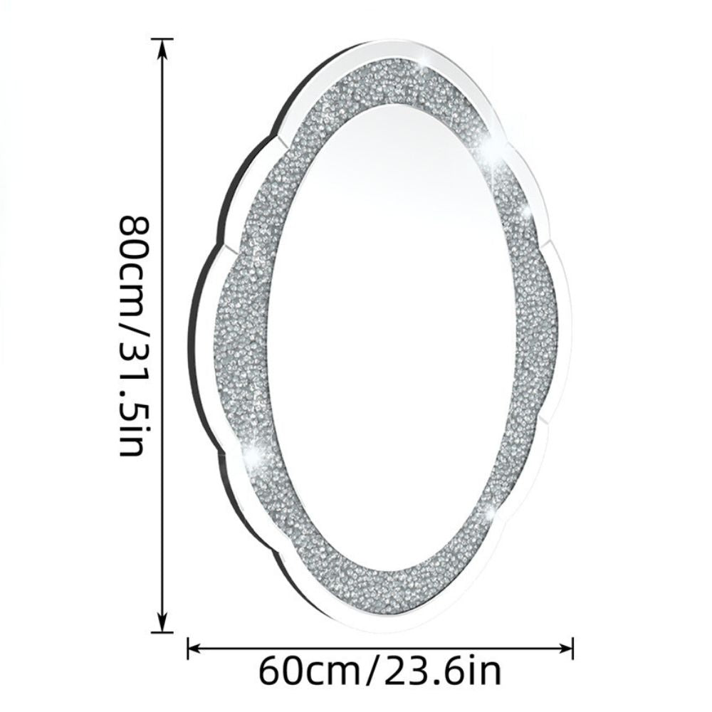 Cloud-shaped Accent Mirror with Crushed Diamonds