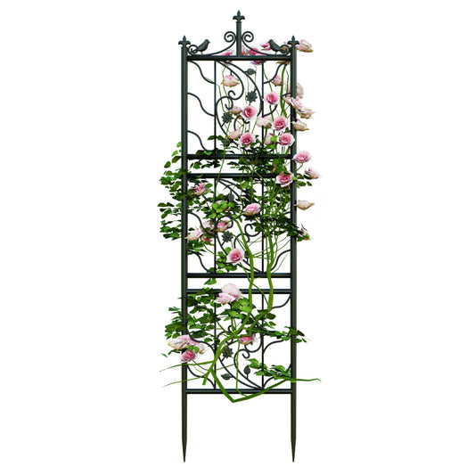Metal Garden Trellis Tall Plant Climbing Lattice Fence for Vegetables and Flowers