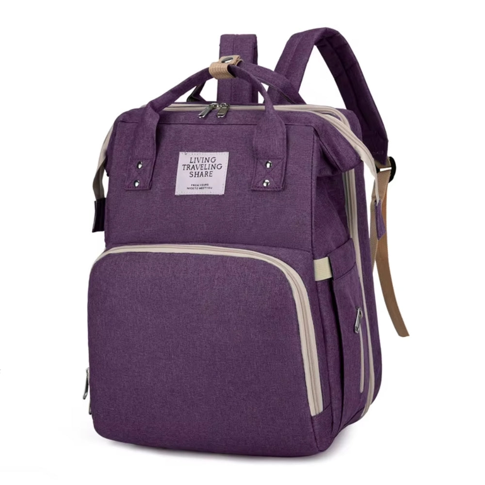Foldable Diaper Bag with Changing Station Multifunction Portable Travel Back Pack