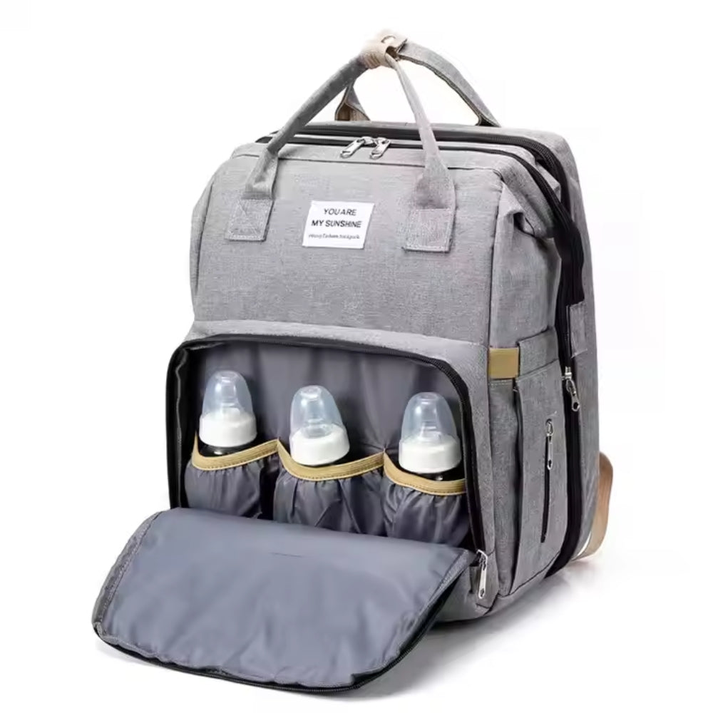 Foldable Diaper Bag with Changing Station Multifunction Portable Travel Back Pack