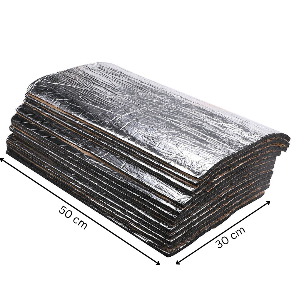 12PCS Car Engine Bay Bonnet Sound Deadener Noise Insulation Foam Proofing Heat