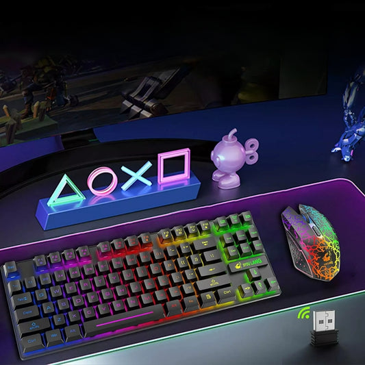 Wireless Mechanical Gaming Keyboard and Mouse Combo