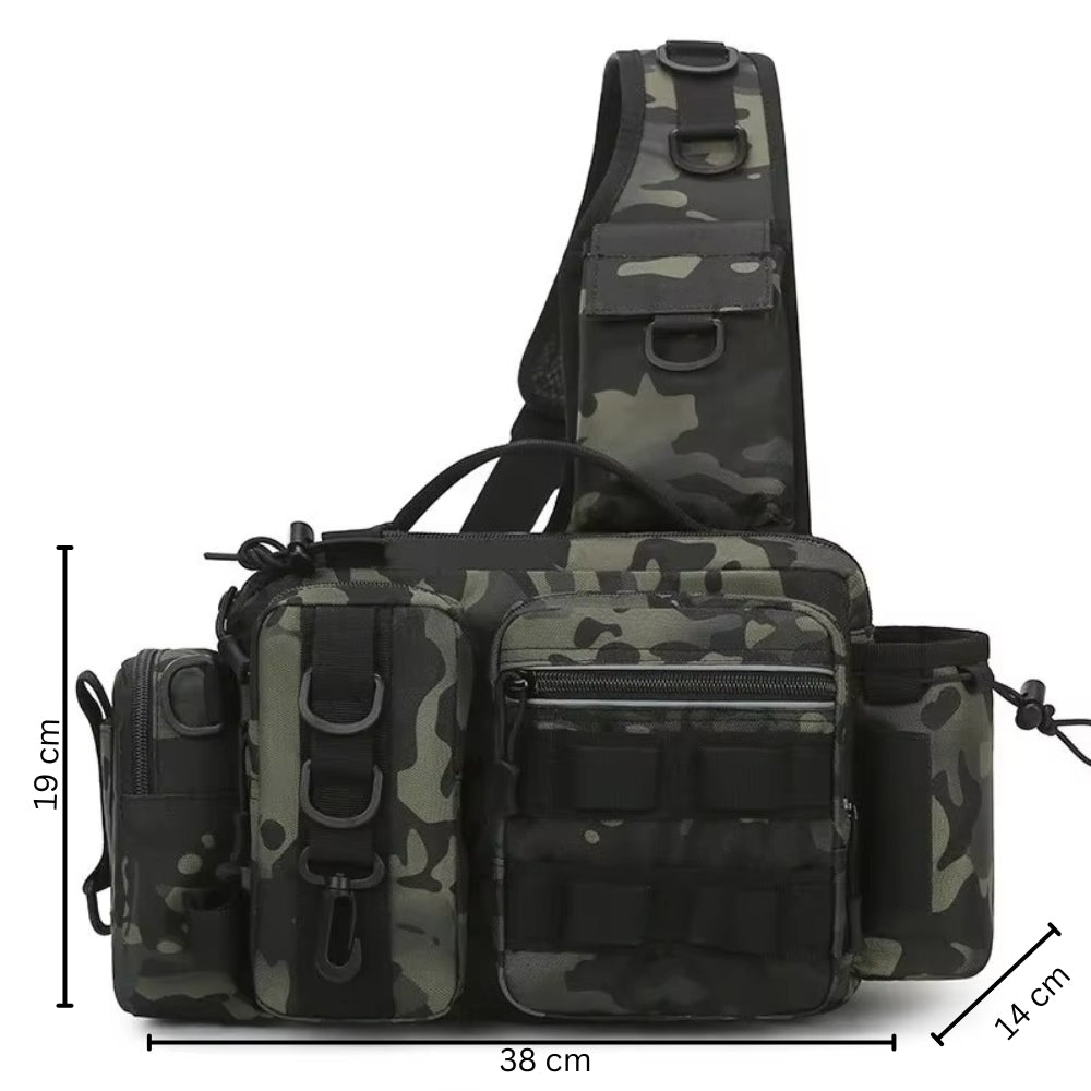 Fishing Tackle Backpack with Rod Holder and Gear Storage