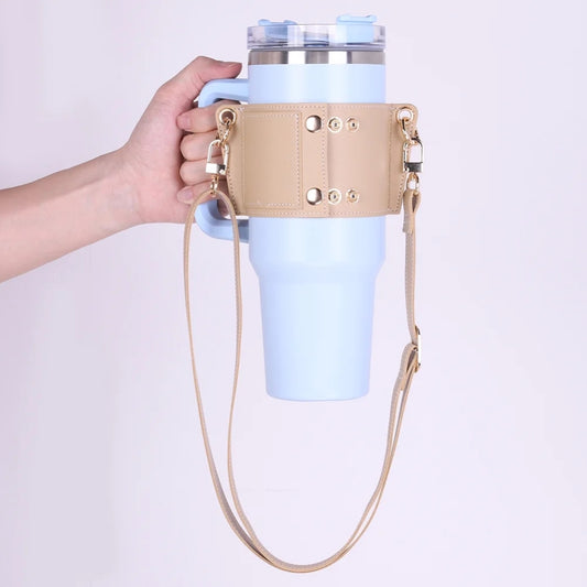 Water Bottle Holder with Adjustable Strap for Stanley Tumblers