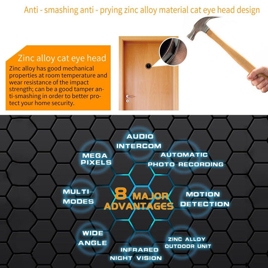 4.5 Screen Security Camera With Night Vision & Motion Detection - Tf Card Support-1915197779823693826