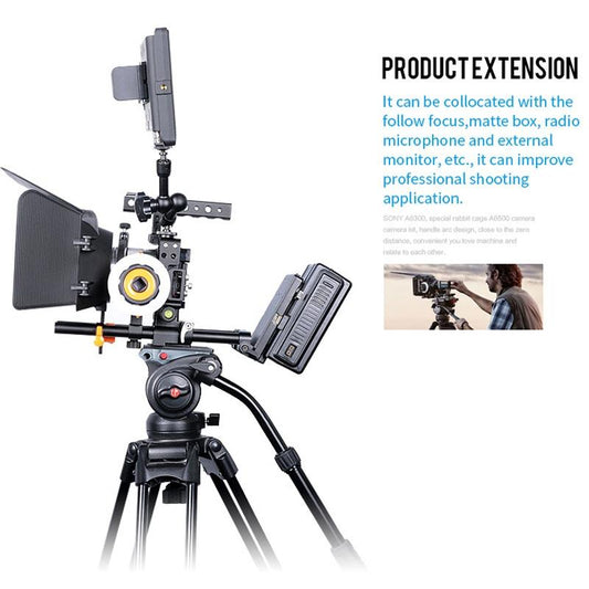 Sony A6000 / A6300 / A6500 / A6400 Camera Stabilizer Cage - Black-1915196765028618242