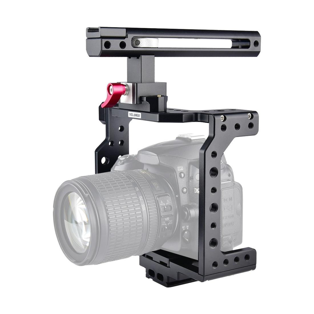 Video Camera Cage Stabilizer - Black Handle-1915196502276444160