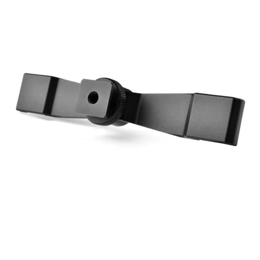 Aluminum Dual Cold Shoe Mount Adapter Extension Bracket - Black-1915196724750716930