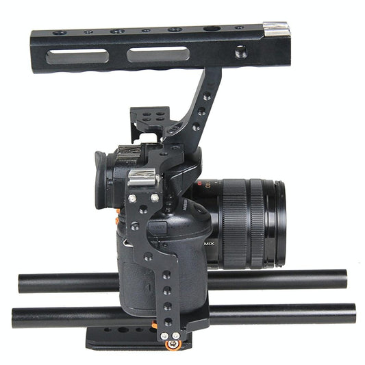 Video Camera Cage Stabilizer For Panasonic Lumix Dmc-Gh4 / Sony A7 Series - Orange-1915196532584484866