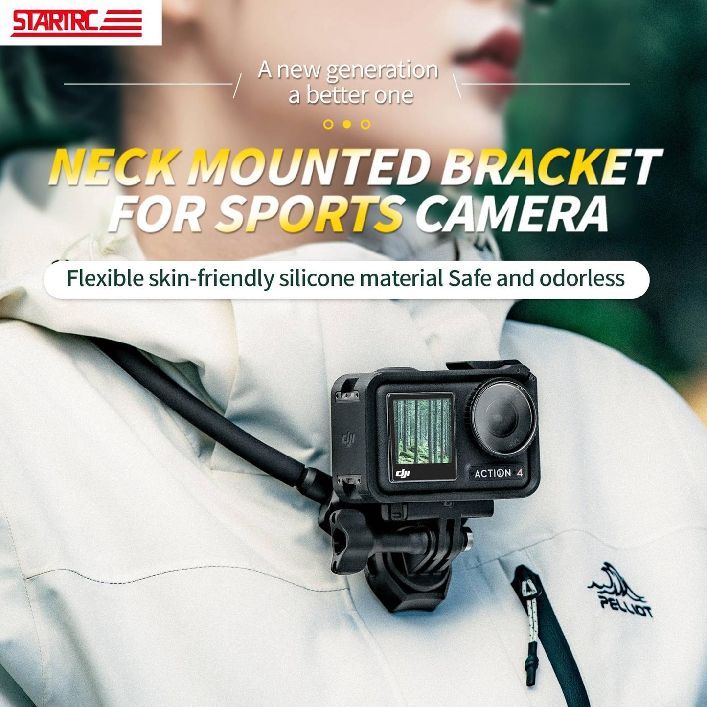 Adjustable Neck Vlog Bracket For Dji Gopro Insta360 Action Cameras And Smartphones-1915196485843161089