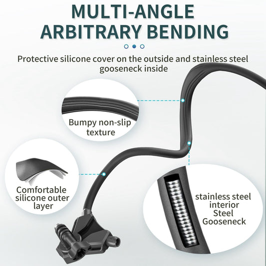 Adjustable Neck Vlog Bracket For Dji Gopro Insta360 Action Cameras And Smartphones-1915196485843161090