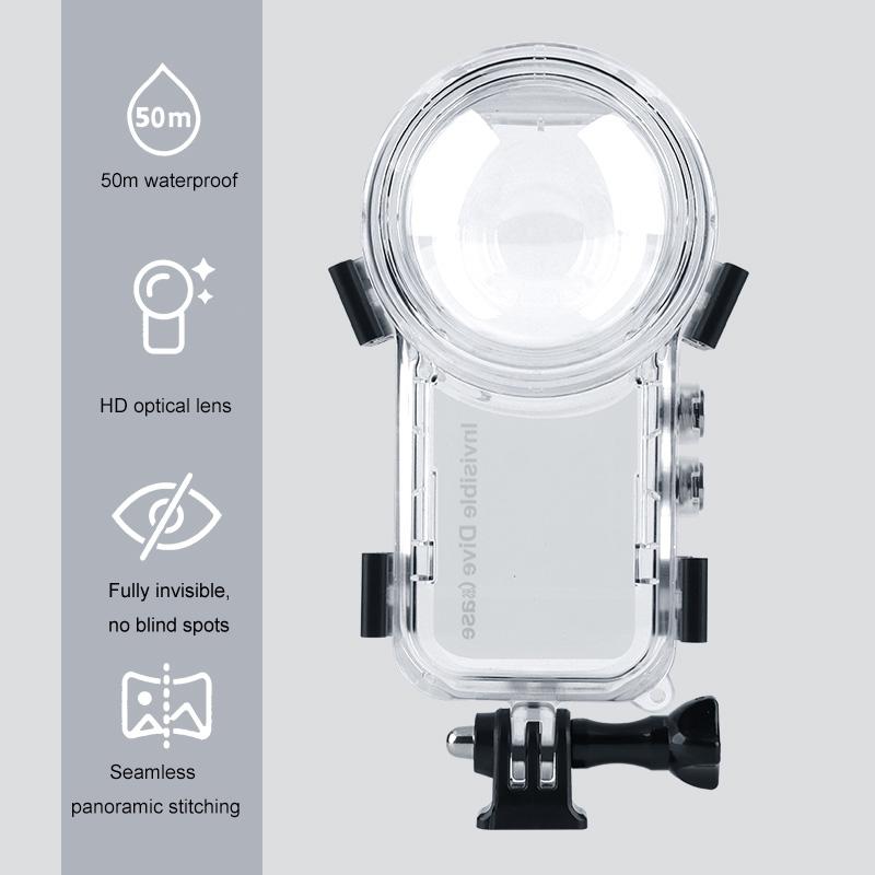 Waterproof Insta360 X3 Camera Diving Case For Underwater Photography-1922443414205501444