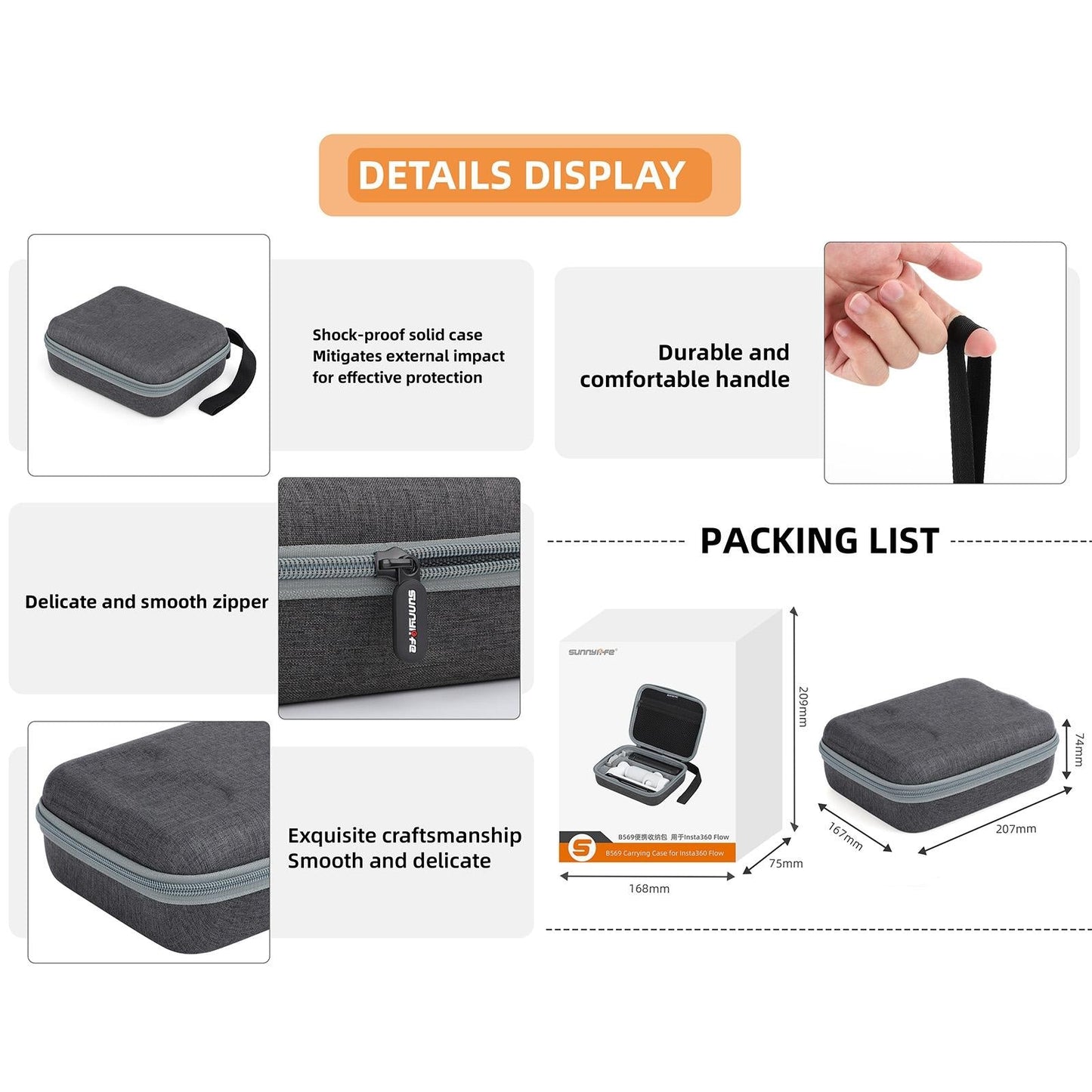 Insta360 Flow Gimbal Storage Bag - Portable Box-1915196559230898184